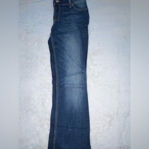 Blue boot cut wrangler jeans